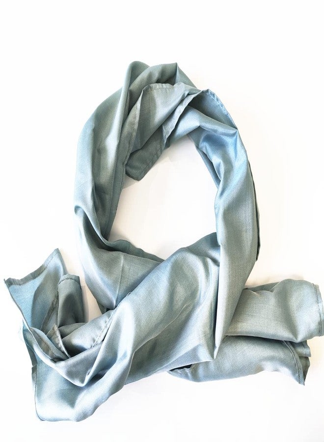 Amradield Faraday Scarf Blue Silver Fiber Fabric Scarf Signal Protection 5G, WiFi, Cellular, Bluetooth High Influencing Efficiency Reduce harmful signals Unisex Multiple Ways To Wear - Image 1